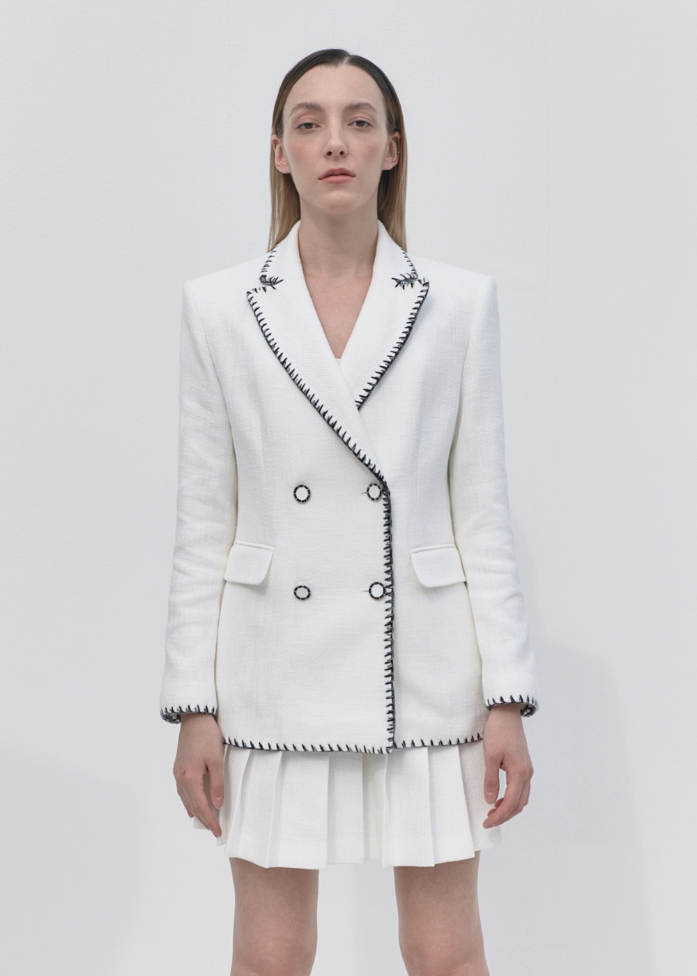 Heritage tweed jacket white (윤진이 착용)