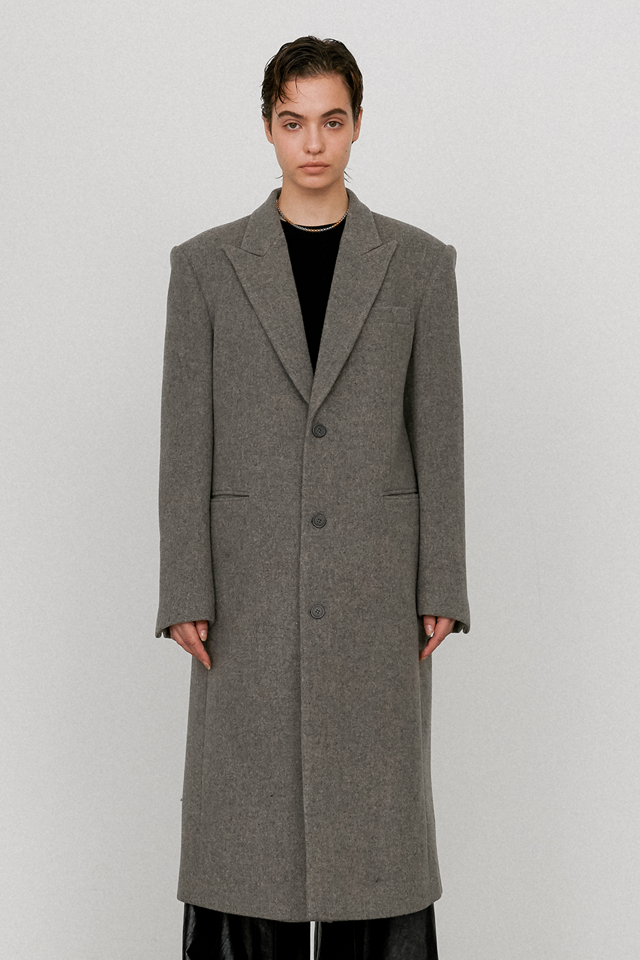 Single 3button coat