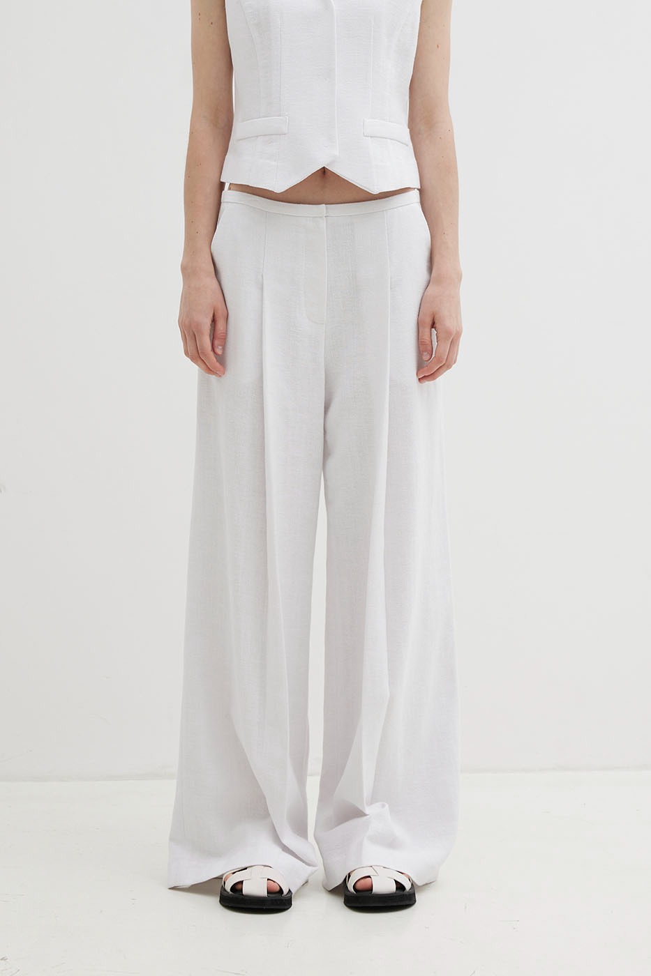 Linen Pell Pants - White