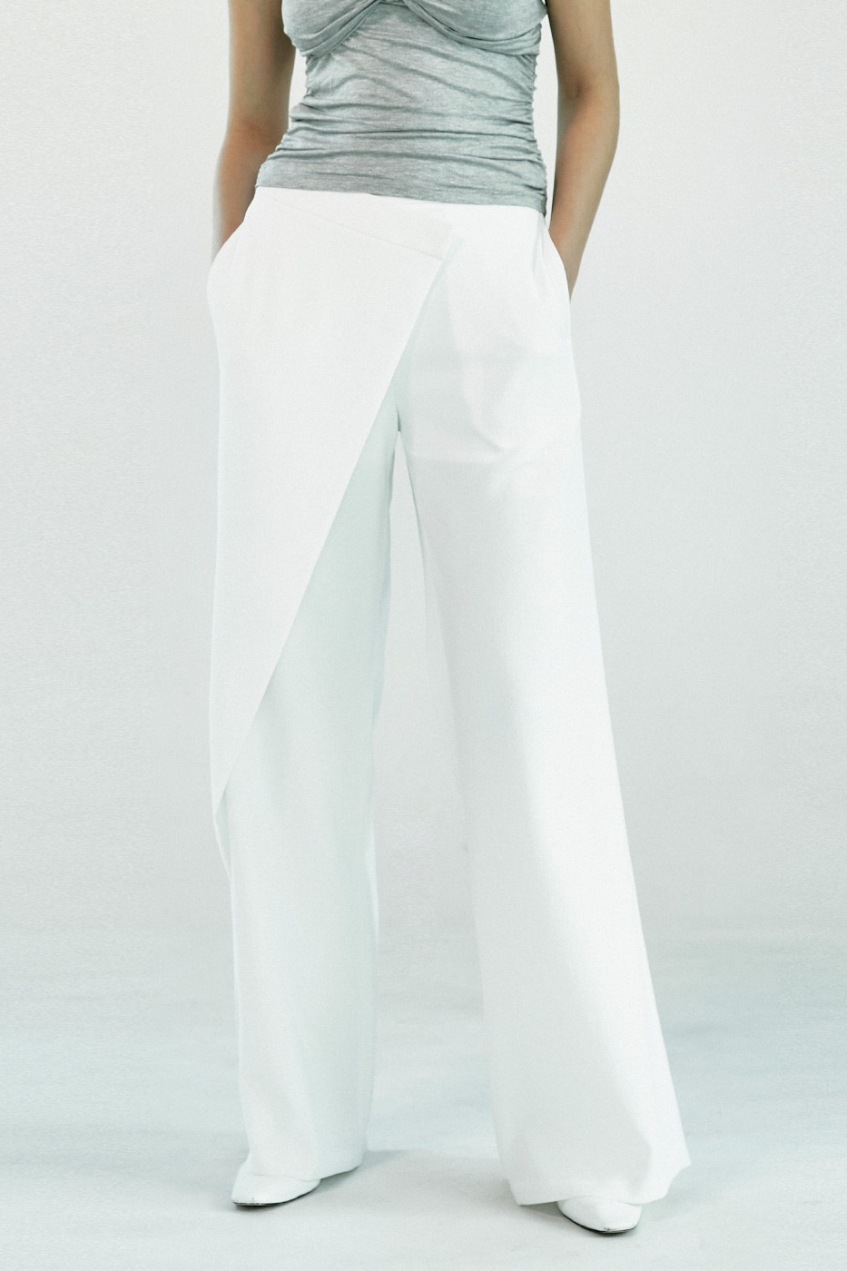 Lauren wrapped trousers - White